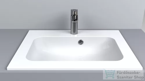 Lunart Gabriel 600 60,1x45,1 cm-es beépíthető öntöttmárvány mosdó,matt fehér 5999123002013