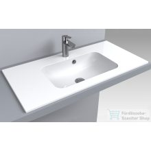   Lunart Gabriel 900 90,1x45,1 cm-es beépíthető öntöttmárvány mosdó,fényes fehér 5999123002075