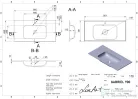 Lunart Gabriel 900 90,1x45,1 cm-es beépíthető öntöttmárvány mosdó,matt fehér 5999123002082