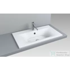   Lunart Julius 79,4x44,6 cm-es beépíthető öntöttmárvány mosdó,fényes fehér 5999123002112
