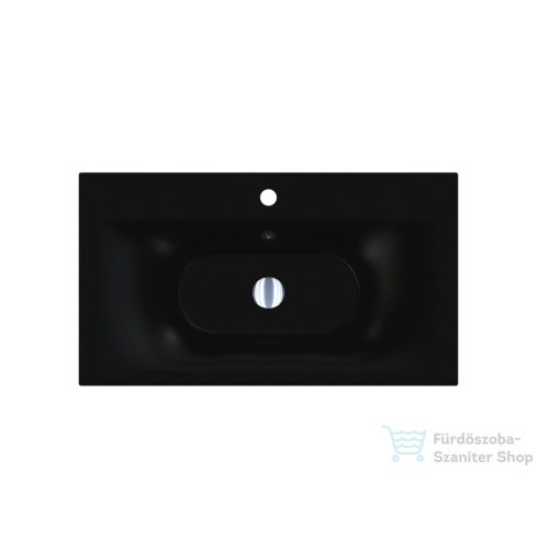 Lunart Julius 79,4x44,6 cm-es beépíthető öntöttmárvány mosdó,fekete kvarc 5999123002136
