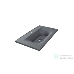   Lunart Julius 79,4x44,6 cm-es beépíthető öntöttmárvány mosdó,szürke kvarc 5999123002143