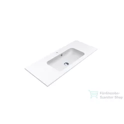   Lunart Gabriel 1100 110,1x45,1 cm-es beépíthető öntöttmárvány mosdó,matt fehér 5999123002174
