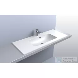   Lunart Gabriel 1100 110,1x45,1 cm-es beépíthető öntöttmárvány mosdó,fényes fehér 5999123002181