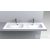 Lunart Gabriel 1200-2 120,1x45 cm-es 2 medencés beépíthető öntöttmárvány mosdó,matt fehér 5999123002204