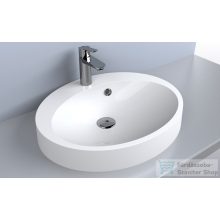   Lunart Sheldon 55x44 cm-es pultra ültethető öntöttmárvány mosdó,fényes fehér 5999123002297