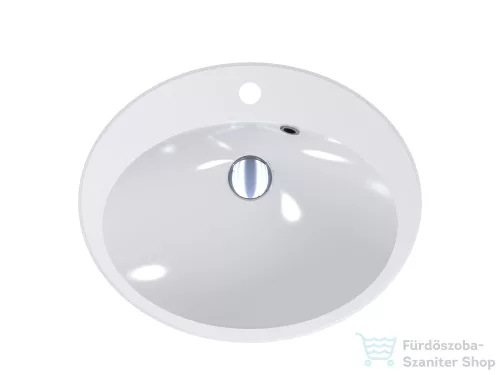 Lunart Sheldon 55x44 cm-es pultra ültethető öntöttmárvány mosdó,fényes fehér 5999123002297