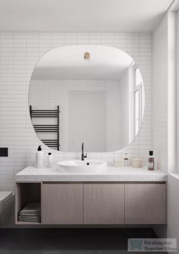 Lunart Sheldon 55x44 cm-es pultra ültethető öntöttmárvány mosdó,fényes fehér 5999123002297