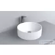 Lunart Milo 46 cm-es pultra ültethető öntöttmárvány mosdó csaplyuk és túlfolyó nélkül,fényes fehér 5999123002495