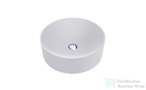 Lunart Milo 46 cm-es pultra ültethető öntöttmárvány mosdó csaplyuk és túlfolyó nélkül,fényes fehér 5999123002495