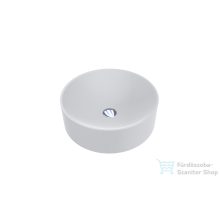   Lunart Milo 46 cm-es pultra ültethető öntöttmárvány mosdó csaplyuk és túlfolyó nélkül,matt fehér 5999123002501