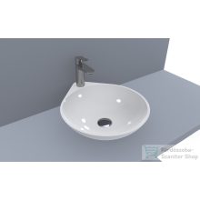   Lunart Selma 46,6x40 cm-es pultra ültethető öntöttmárvány mosdó túlfolyó nélkül,fényes fehér 5999123002716