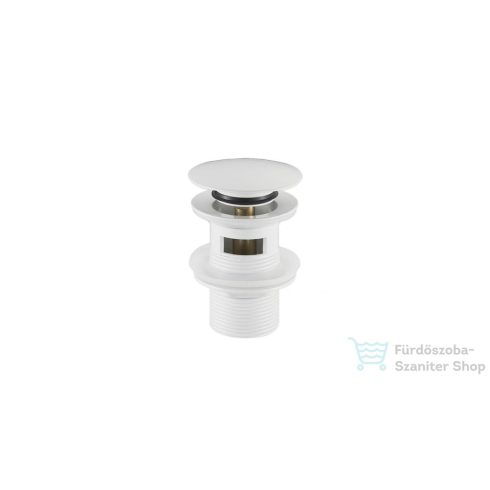 Lunart 5/4" click-clack leeresztő túlfolyós mosdóhoz,fényes fehér 5999123003034