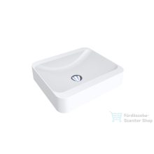   Lunart Evelyn 44,5x39,5 cm-es pultra ültethető öntöttmárvány mosdó csaplyuk és túlfolyó nélkül,matt fehér 5999123003225