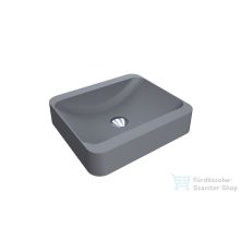   Lunart Evelyn 44,5x39,5 cm-es pultra ültethető öntöttmárvány mosdó csaplyuk és túlfolyó nélkül,szürke kvarc 5999123003249