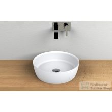   Lunart Anthony 40 cm-es pultra ültethető öntöttmárvány mosdó csaplyuk és túlfolyó nélkül,fényes fehér 5999123003522