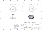 Lunart Anthony 40 cm-es pultra ültethető öntöttmárvány mosdó csaplyuk és túlfolyó nélkül,fényes fehér 5999123003522