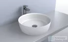 Lunart Anthony 40 cm-es pultra ültethető öntöttmárvány mosdó csaplyuk és túlfolyó nélkül,fényes fehér 5999123003522
