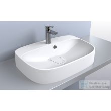   Lunart Louie 62,7x43,4 cm-es pultra ültethető öntöttmárvány mosdó,fényes fehér 5999123003829