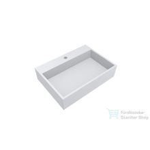   Lunart Robyn 600 59x42,6 cm-es pultra ültethető öntöttmárvány mosdó túlfolyó nélkül,matt fehér 5999123004093