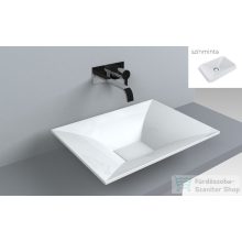   Lunart Logan 55,5x41,7 cm-es pultra ültethető öntöttmárvány mosdó csaplyuk és túlfolyó nélkül,matt fehér 5999123004130