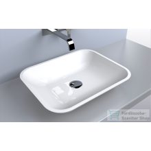   Lunart Felix 49,9x40,1 cm-es pultra ültethető öntöttmárvány mosdó csaplyuk és túlfolyó nélkül,fényes fehér 5999123004147