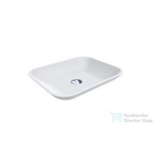   Lunart Felix 49,9x40,1 cm-es pultra ültethető öntöttmárvány mosdó csaplyuk és túlfolyó nélkül,matt fehér 5999123004154