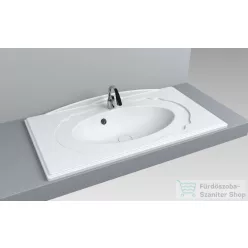   Lunart Phoebe 89,6x48,7 cm-es beépíthető öntöttmárvány mosdó,fényes fehér 5999123004284