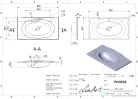 Lunart Phoebe 89,6x48,7 cm-es beépíthető öntöttmárvány mosdó,matt fehér 5999123004291