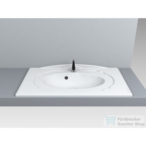Lunart Phoebe 89,6x48,7 cm-es beépíthető öntöttmárvány mosdó,matt fehér 5999123004291
