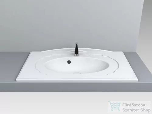 Lunart Phoebe 89,6x48,7 cm-es beépíthető öntöttmárvány mosdó,matt fehér 5999123004291