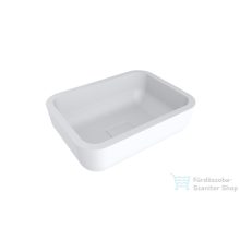   Lunart Shelby 59,5x44,7 cm-es pultra ültethető öntöttmárvány mosdó csaplyuk és túlfolyó nélkül,matt  fehér 5999123004338