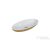 Lunart Lydia 59,5x29,7 cm-es pultra ültethető öntöttmárvány mosdó csaplyuk és túlfolyó nélkül,fényes RAL 1036 Pearl Gold/fehér 5999123004383
