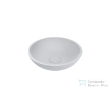   Lunart Milan 49,7 cm-es pultra ültethető öntöttmárvány mosdó csaplyuk és túlfolyó nélkül,matt fehér 5999123004628