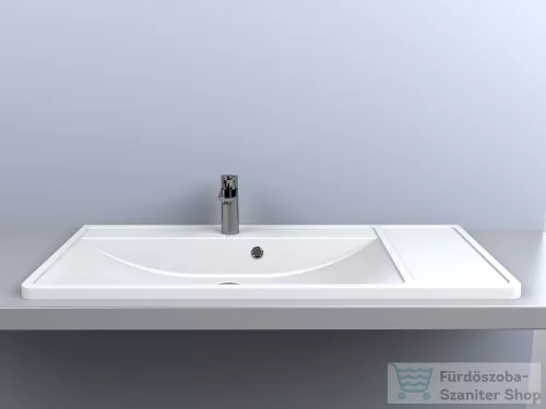 Lunart Selena 100,1x48,1 cm-es beépíthető öntöttmárvány mosdó,matt fehér 5999123004949