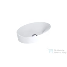   Lunart Shawn 50x32 cm-es pultra ültethető öntöttmárvány mosdó csaplyuk és túlfolyó nélkül,matt fehér 5999123005120