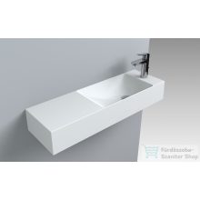   Lunart Alonzo R 80,8x25,8 cm-es öntöttmárvány mosdó túlfolyó nélkül,fényes fehér 5999123005212