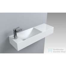   Lunart Alonzo L 80,8x25,8 cm-es öntöttmárvány mosdó túlfolyó nélkül,fényes fehér 5999123005243