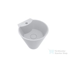   Lunart Keanu 36x37 cm-es öntöttmárvány mosdó túlfolyó nélkül,matt fehér 5999123005267