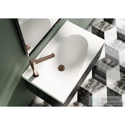 Lunart Dorah 69,5x39,6 cm-es beépíthető öntöttmárvány mosdó,fényes fehér 5999123005458