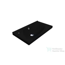   Lunart Dorah 69,5x39,6 cm-es beépíthető öntöttmárvány mosdó,fekete kvarc 5999123005472