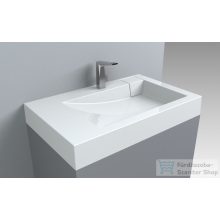   Lunart Neo 80x50 cm-es öntöttmárvány mosdó,fényes fehér 5999123005496