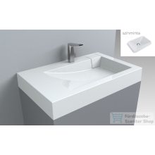   Lunart Neo 80x50 cm-es öntöttmárvány mosdó,matt fehér 5999123005502