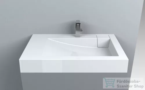 Lunart Neo 80x50 cm-es öntöttmárvány mosdó,matt fehér 5999123005502