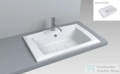 Lunart Elon 69,6x44,9 cm-es beépíthető öntöttmárvány mosdó,matt fehér 5999123005526