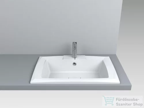 Lunart Elon 69,6x44,9 cm-es beépíthető öntöttmárvány mosdó,matt fehér 5999123005526