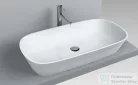 Lunart Salem 80x40 cm-es pultra ültethető öntöttmárvány mosdó csaplyuk és túlfolyó nélkül,fényes fehér 5999123005557