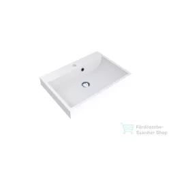   Lunart Atty 600 59,7x41,8 cm-es beépíthető öntöttmárvány mosdó,matt fehér 5999123005649