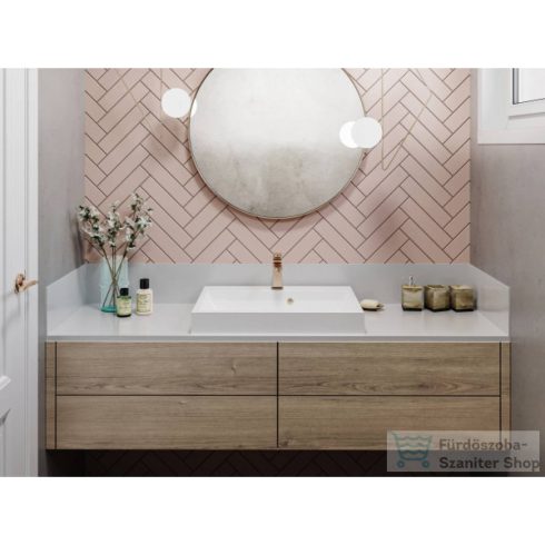 Lunart Atty 600 59,7x41,8 cm-es beépíthető öntöttmárvány mosdó,matt fehér 5999123005649