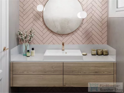 Lunart Atty 600 59,7x41,8 cm-es beépíthető öntöttmárvány mosdó,matt fehér 5999123005649